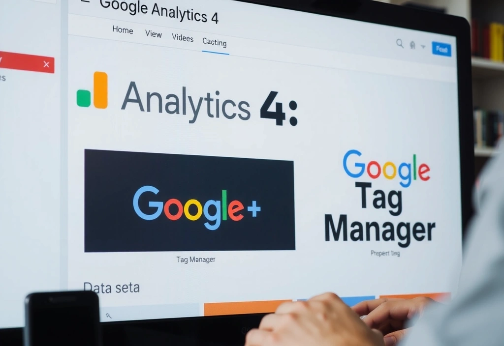 Setting up analytics tracking on a computer screen