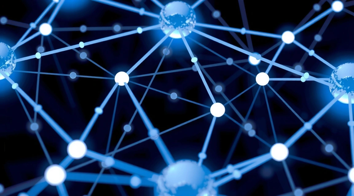 A graphic showing interconnected nodes, symbolizing digital strategy and network analysis.