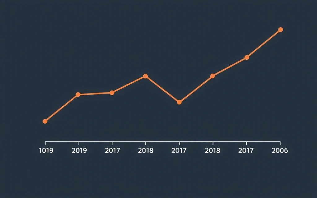 Graph showing increased organic traffic