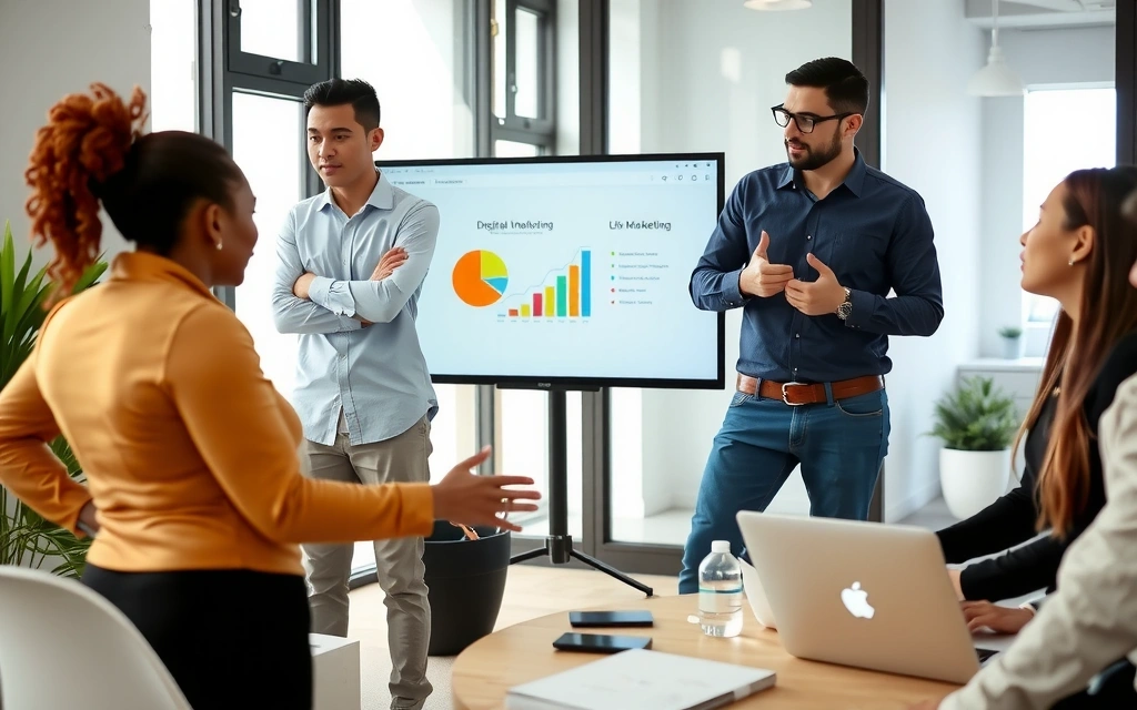 Team collaborating on digital strategy