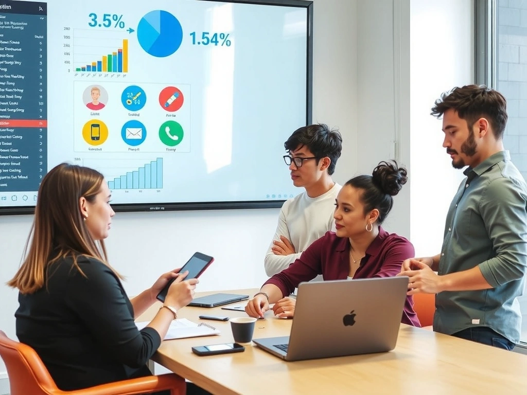 Adpulse team collaborating on content strategy with digital tools