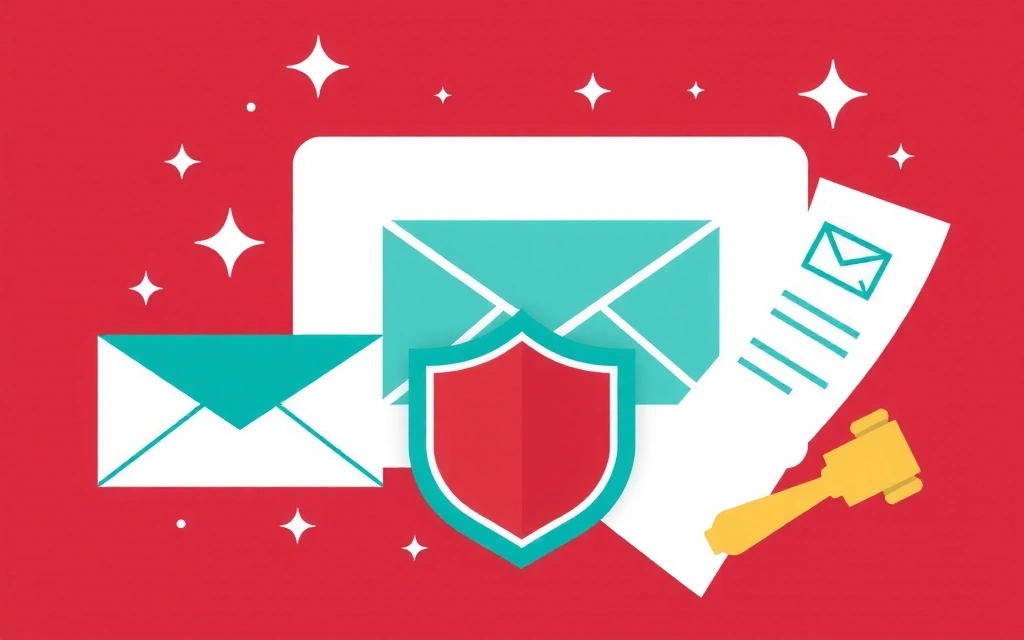 Email deliverability and legal compliance icons