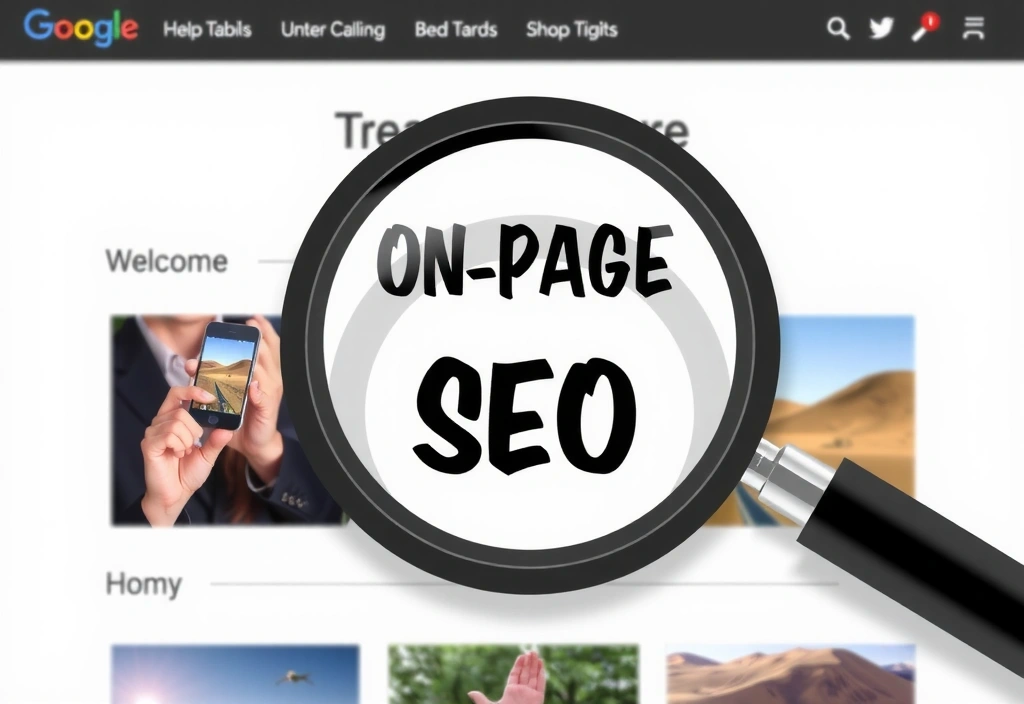 Magnifying glass examining a website magnifying glass