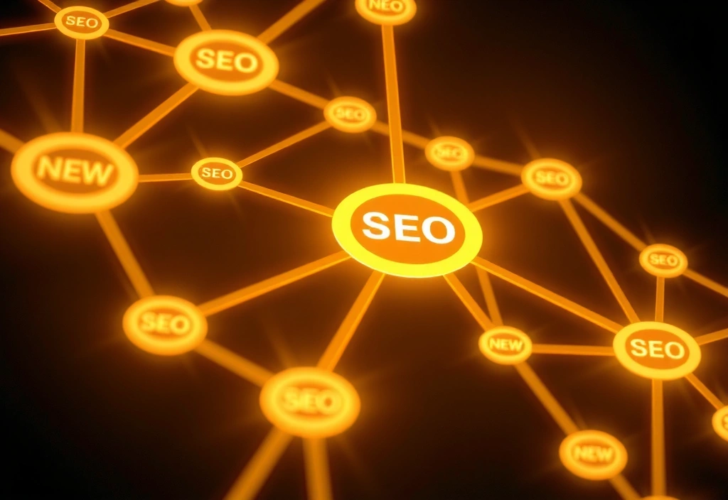 Network of interconnected websites and links